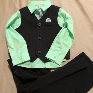 Mint green suit for baby boy